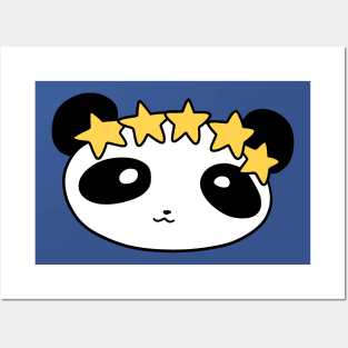 Star Crown Panda Face Posters and Art